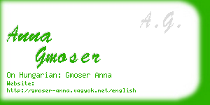 anna gmoser business card